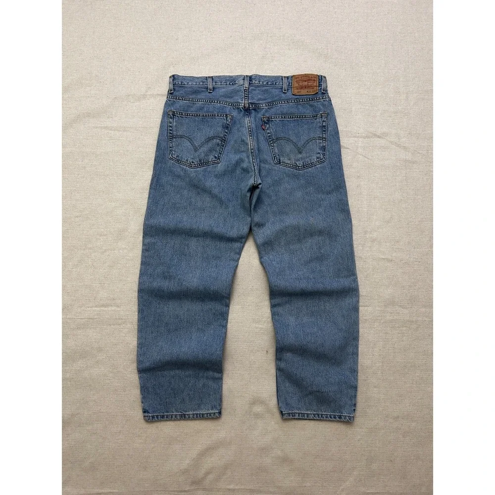 Levi's 550 Relaxed Fit Jeans Men's 38x30 Blue Straight Leg Denim Made in Mexico